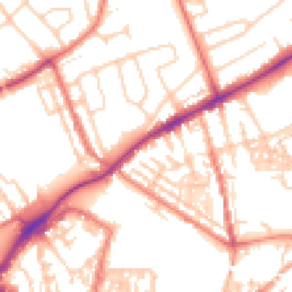Daytime road noise heatmap for CH2 3NH