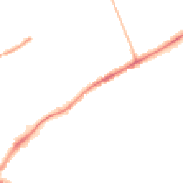 Night-time road noise heatmap for CH2 3NH