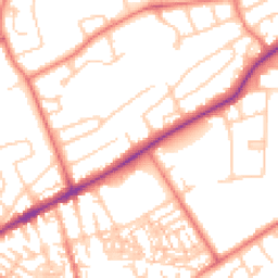 Daytime road noise heatmap for CH2 3QY