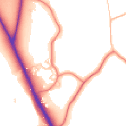 Daytime road noise heatmap for CH2 4BQ