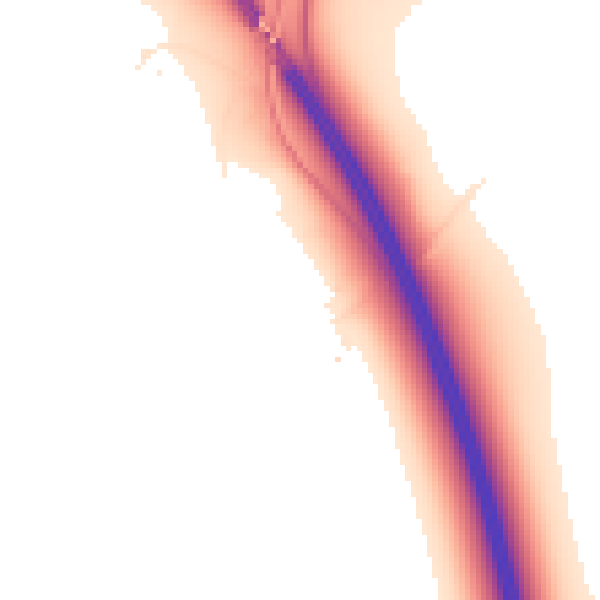 Night-time road noise heatmap for CH2 4BX