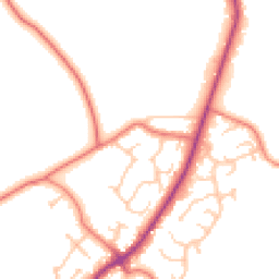 Daytime road noise heatmap for CH2 4DX