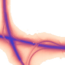 Night-time road noise heatmap for CH2 4HL