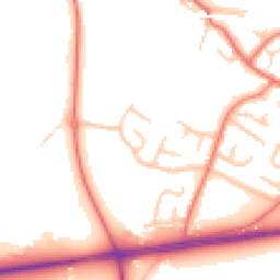 Daytime road noise heatmap for CH2 4PR