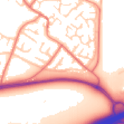 Daytime road noise heatmap for CH2 4QD