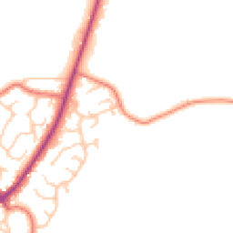 Daytime road noise heatmap for CH2 4QU