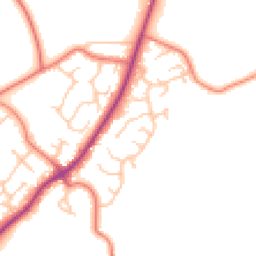 Daytime road noise heatmap for CH2 4QY