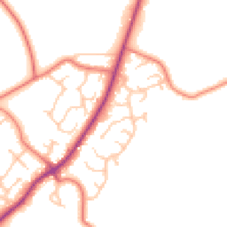 Daytime road noise heatmap for CH2 4TD