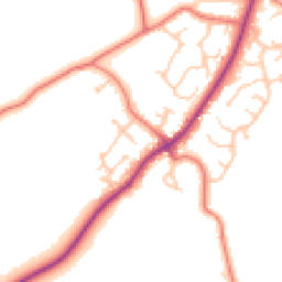 Daytime road noise heatmap for CH2 4TF