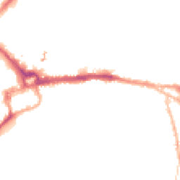Night-time road noise heatmap for CH3 5AU