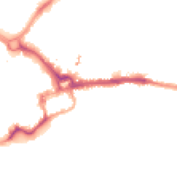 Night-time road noise heatmap for CH3 5AW