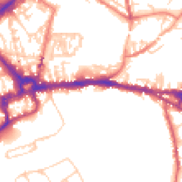 Daytime road noise heatmap for CH3 5BJ