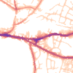 Daytime road noise heatmap for CH3 5DW