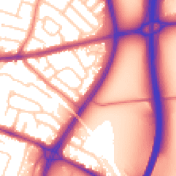 Daytime road noise heatmap for CH3 5PQ