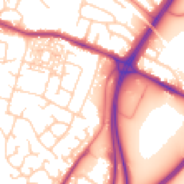 Daytime road noise heatmap for CH3 5SA