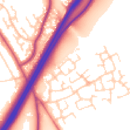Daytime road noise heatmap for CH3 6BD
