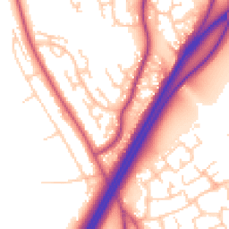 Daytime road noise heatmap for CH3 6BH