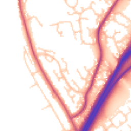 Daytime road noise heatmap for CH3 6BJ