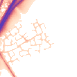 Daytime road noise heatmap for CH3 6FQ
