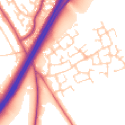 Daytime road noise heatmap for CH3 6GD
