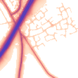 Daytime road noise heatmap for CH3 6GQ
