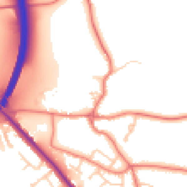 Daytime road noise heatmap for CH3 7AF