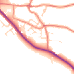 Daytime road noise heatmap for CH3 7BJ