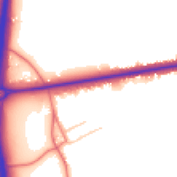 Daytime road noise heatmap for CH3 7DG
