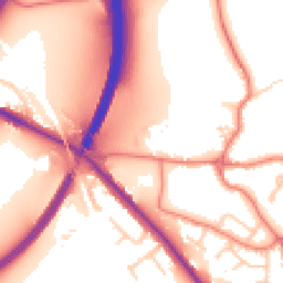 Daytime road noise heatmap for CH3 7DZ
