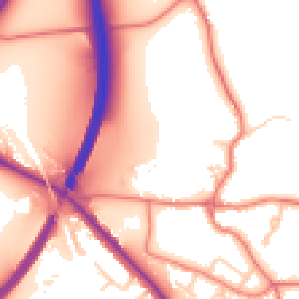 Daytime road noise heatmap for CH3 7FD