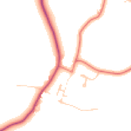 Daytime road noise heatmap for CH3 7JJ