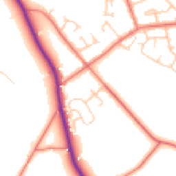 Daytime road noise heatmap for CH3 7QL