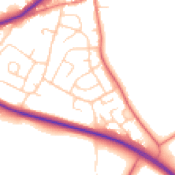 Daytime road noise heatmap for CH3 8EY