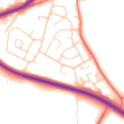 Daytime road noise heatmap for CH3 8EZ