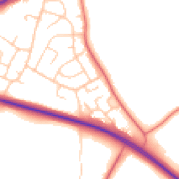 Daytime road noise heatmap for CH3 8HW