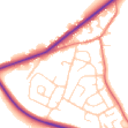 Daytime road noise heatmap for CH3 8LF