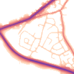 Daytime road noise heatmap for CH3 8LG