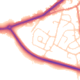 Daytime road noise heatmap for CH3 8LX