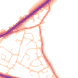Daytime road noise heatmap for CH3 8NT