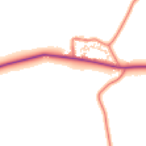 Daytime road noise heatmap for CH3 9EP