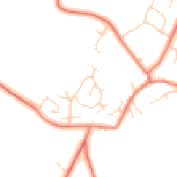 Daytime road noise heatmap for CH3 9HE