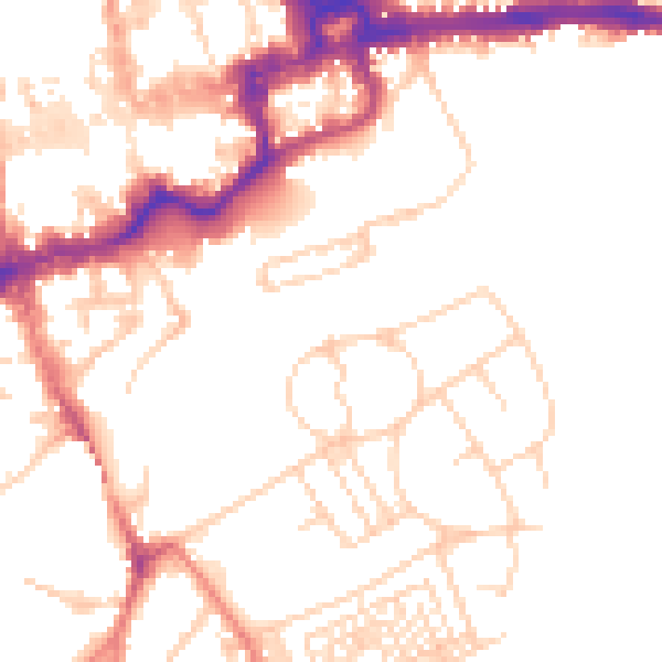 Daytime road noise heatmap for CH4 7AH
