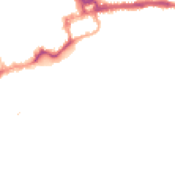 Night-time road noise heatmap for CH4 7AH