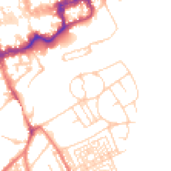 Daytime road noise heatmap for CH4 7AU