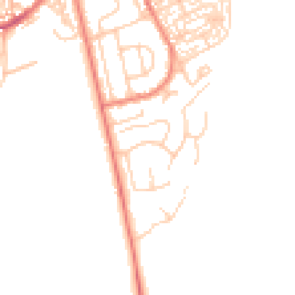 Daytime road noise heatmap for CH4 7ET