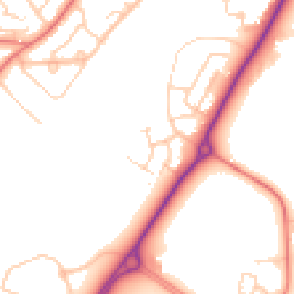 Daytime road noise heatmap for CH4 7GP