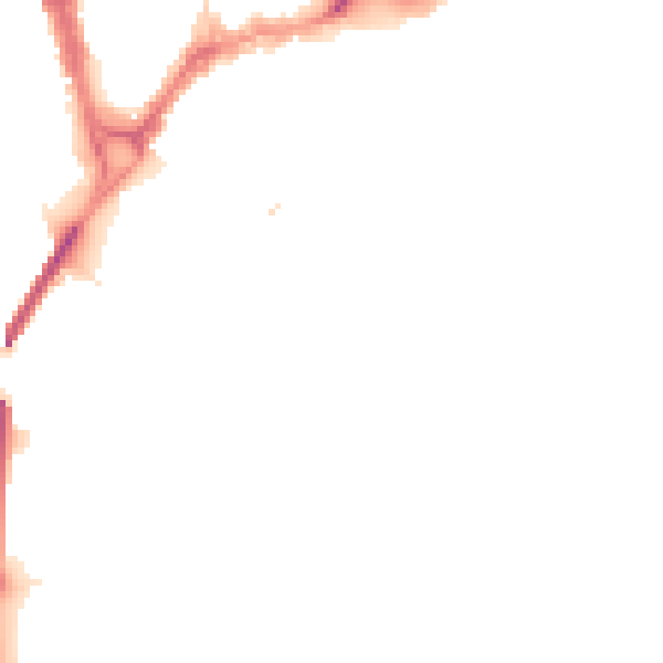 Night-time road noise heatmap for CH4 7JE