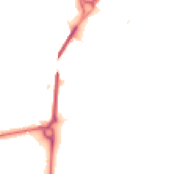 Night-time road noise heatmap for CH4 7JR