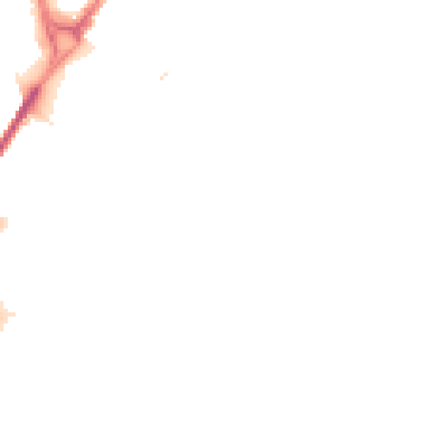 Night-time road noise heatmap for CH4 7JW