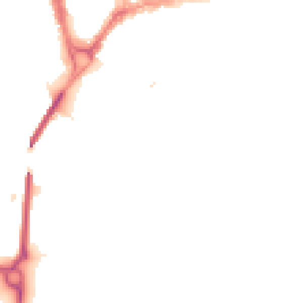 Night-time road noise heatmap for CH4 7JY